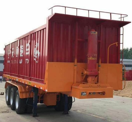 平板后翻自卸挂车