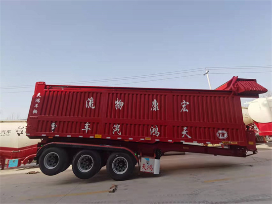 后翻自卸式半挂车